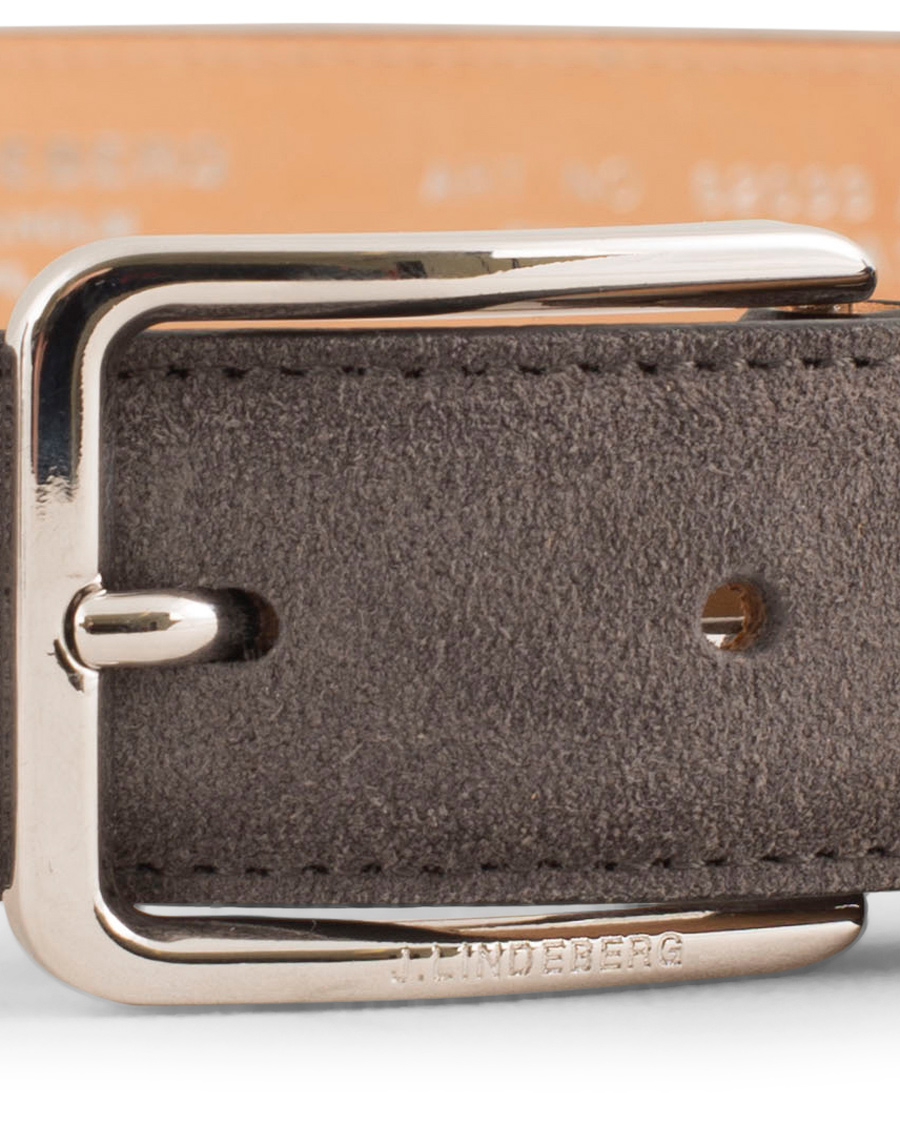 Homme | J.Lindeberg Suede 3 cm Belt Grey | J.Lindeberg | Suede 3 cm Belt Grey