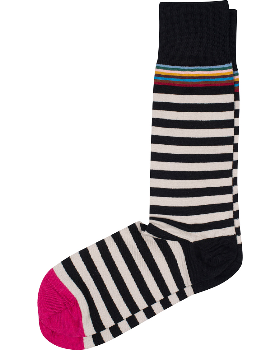 Heren | Ondergoed | Paul Smith | Multi Top Stripe Sock Black/White