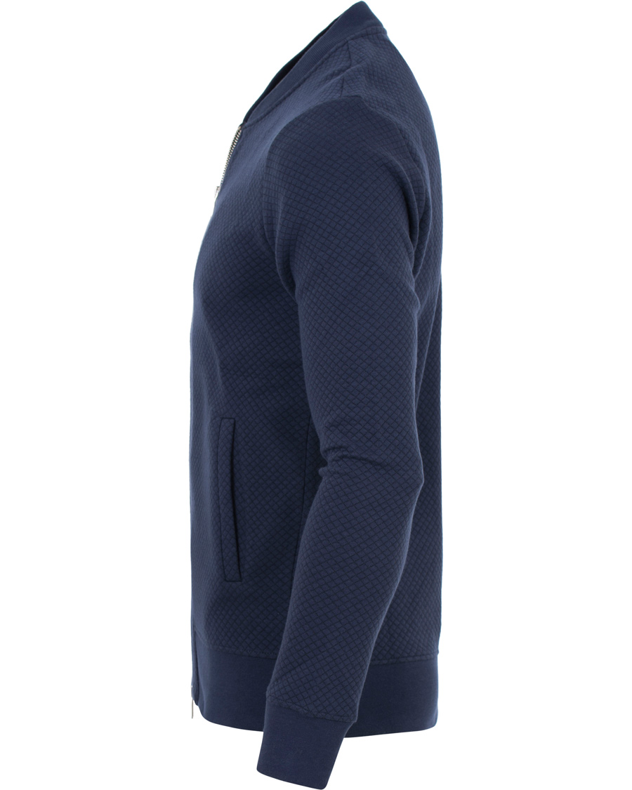 Homme | Pulls Et Tricots | J.Lindeberg | Randall Micro Quilted Zip Sweater Navy