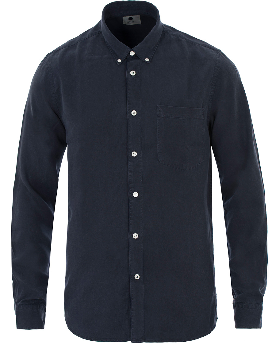 Homme | Chemises | NN07 | Falk Tencel Shirt Navy Blue