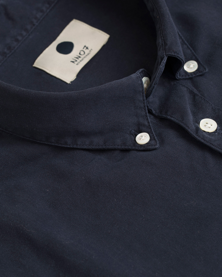 Homme | Chemises | NN07 | Falk Tencel Shirt Navy Blue
