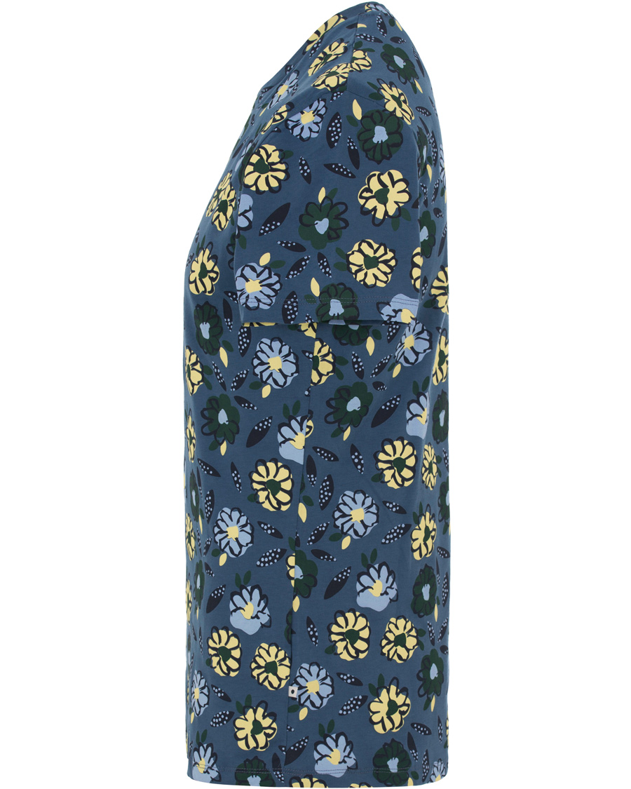 Heren | T-shirts | NN07 | Barry Printed Flower Tee Blue