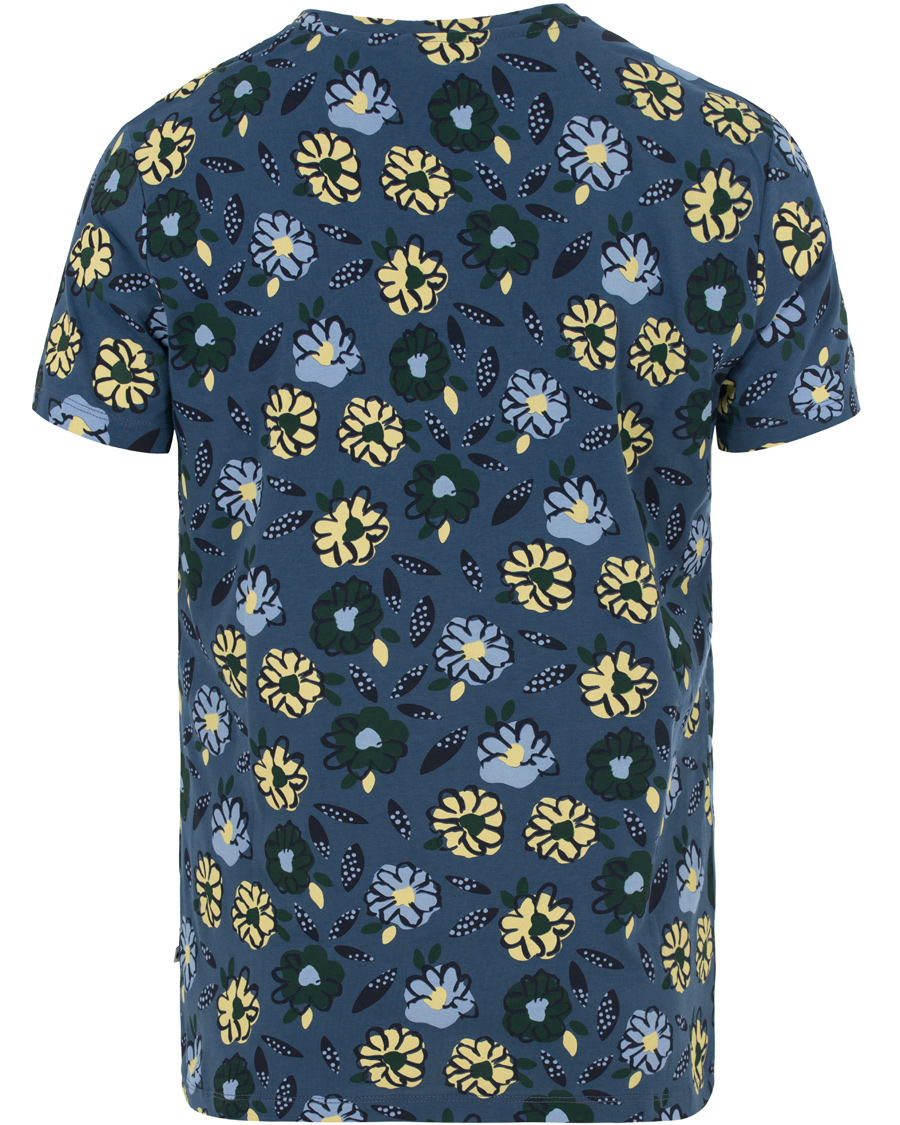 Heren | T-shirts | NN07 | Barry Printed Flower Tee Blue