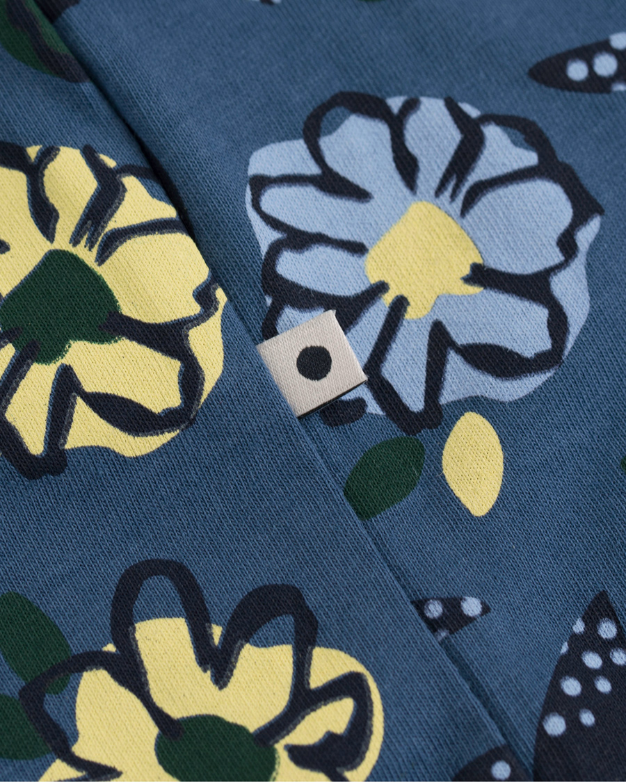 Heren | T-shirts | NN07 | Barry Printed Flower Tee Blue