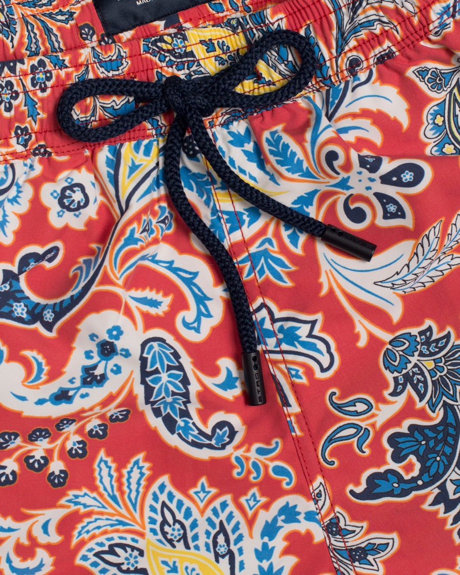 Heren | Zwembroek | Etro | Ponza Printed Flower Swimtrunk Red