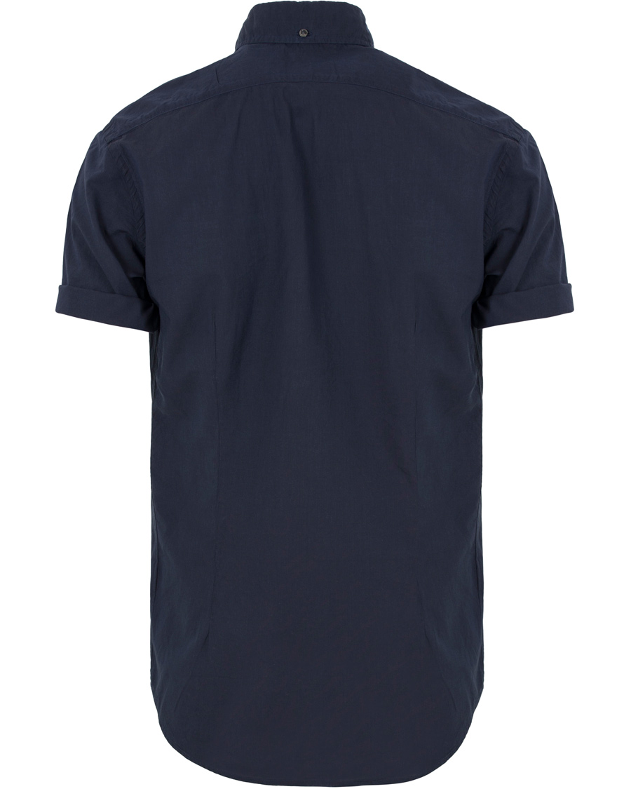 Heren | Overhemden | Eton | Slim Fit Indigo Short Sleeve Shirt Dark Blue