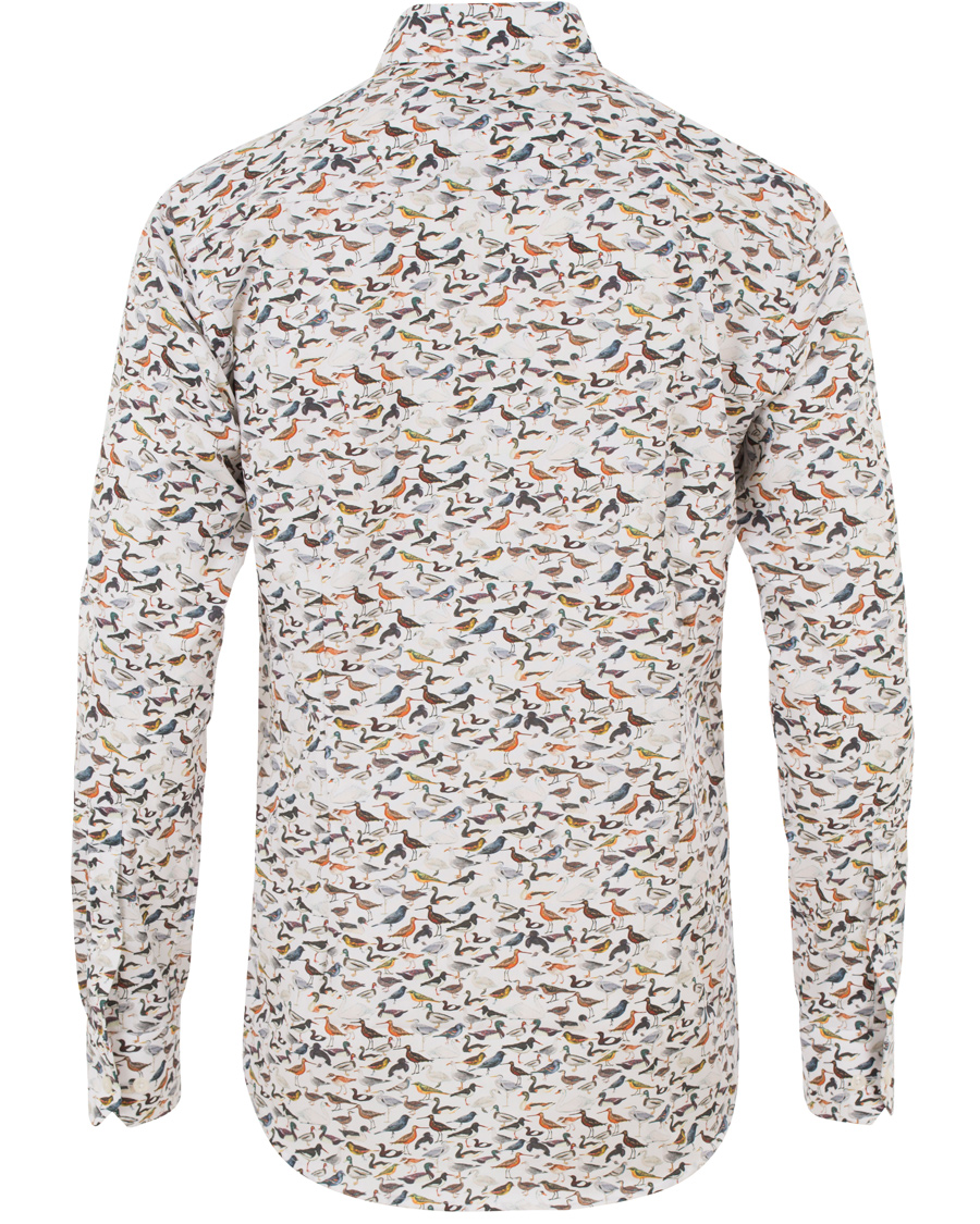 Homme | Chemises | Eton | Slim Fit Printed Birds Shirt White