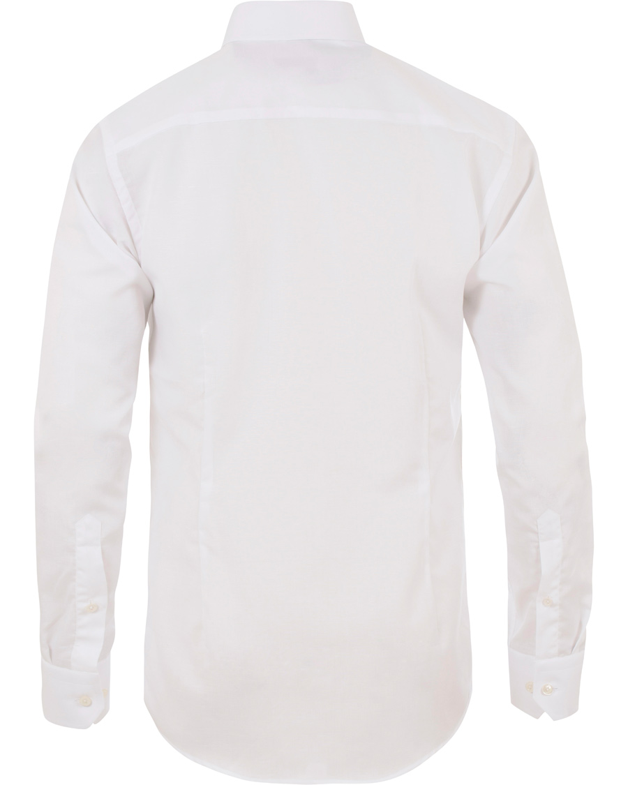 Homme | Chemises | Eton | Slim Fit Poplin/Linen Shirt White