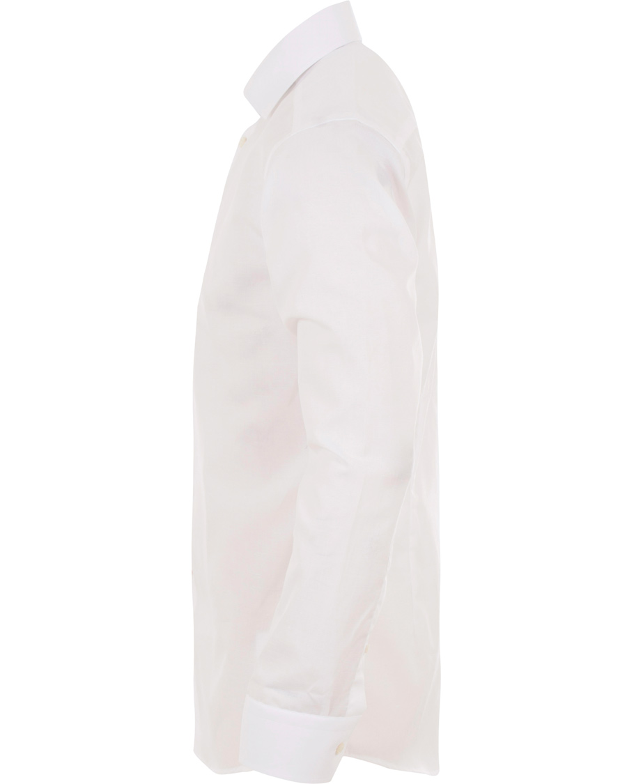 Homme | Chemises | Eton | Slim Fit Poplin/Linen Shirt White
