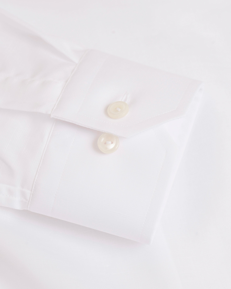 Homme | Chemises | Eton | Slim Fit Poplin/Linen Shirt White