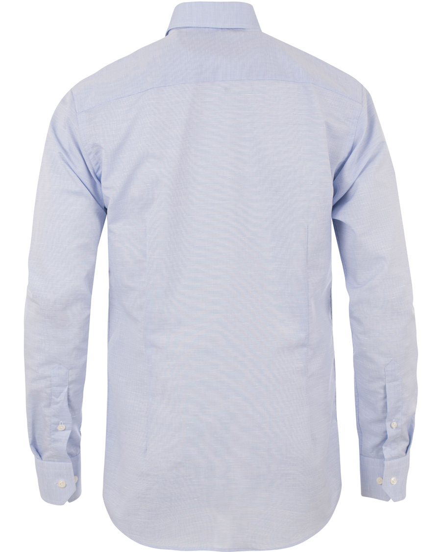 Homme | Chemises | Eton | Slim Fit Poplin/Linen Shirt Light Blue
