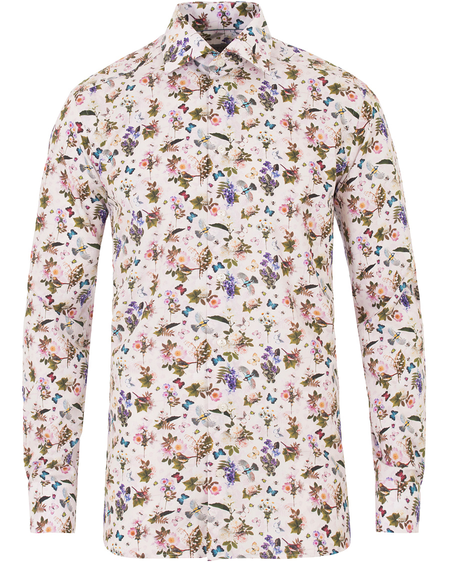 Heren | Overhemden | Eton | Contemporary Signature Printed Flower Shirt White