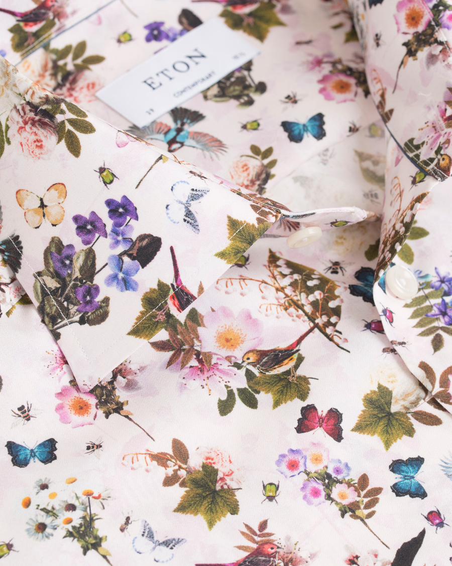 Heren | Overhemden | Eton | Contemporary Signature Printed Flower Shirt White