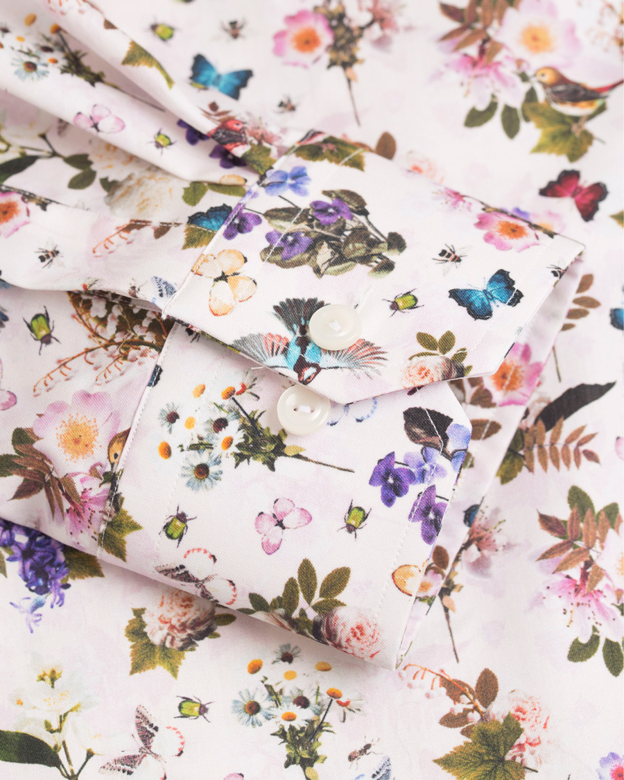 Heren | Overhemden | Eton | Contemporary Signature Printed Flower Shirt White