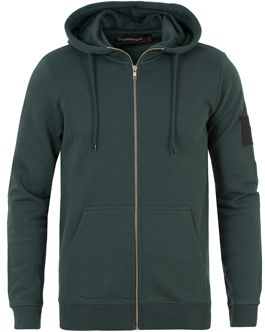 Heren | Truien | Peak Performance | Zip Hoodie Green