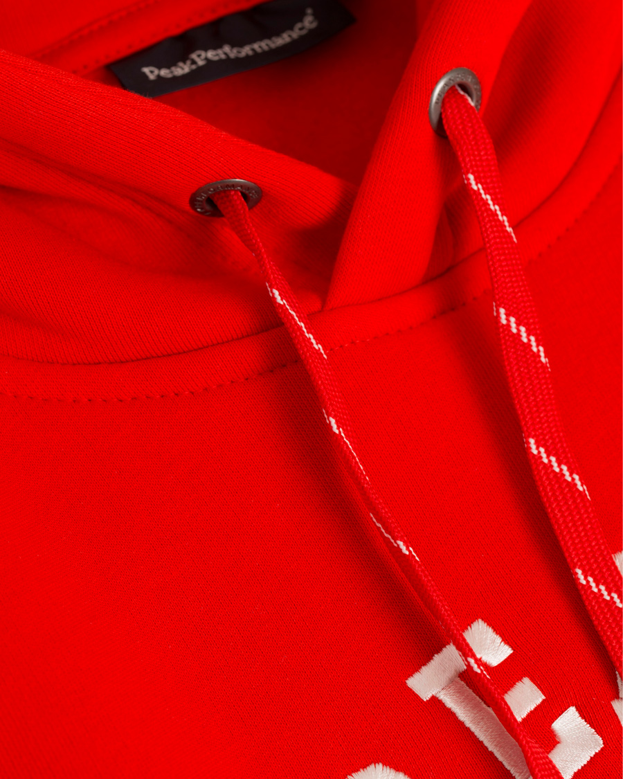 Heren | Truien | Peak Performance | Logo Hoodie Racing Red