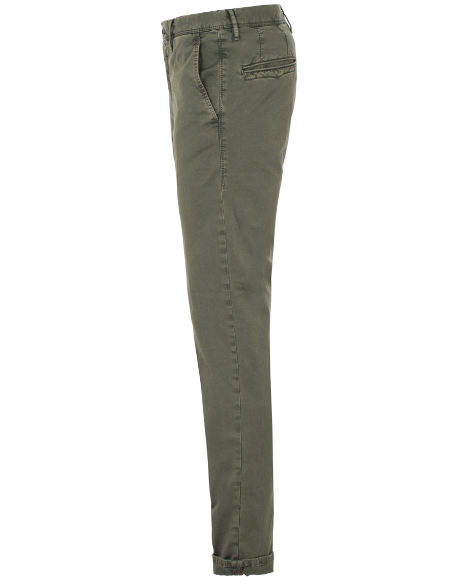 Heren | Broeken | Incotex | Slim Fit Stretch Slacks Army Green