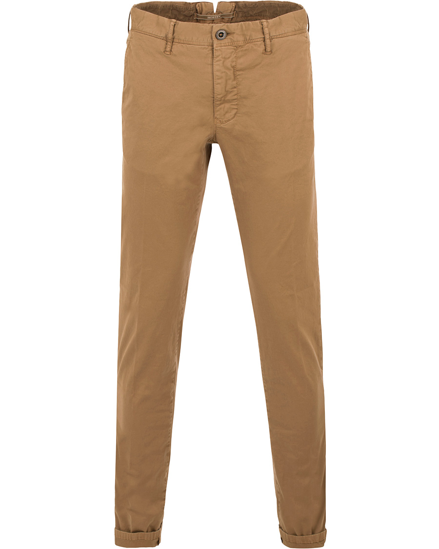 Homme | Pantalons | Incotex | Slim Fit Stretch Slacks Khaki