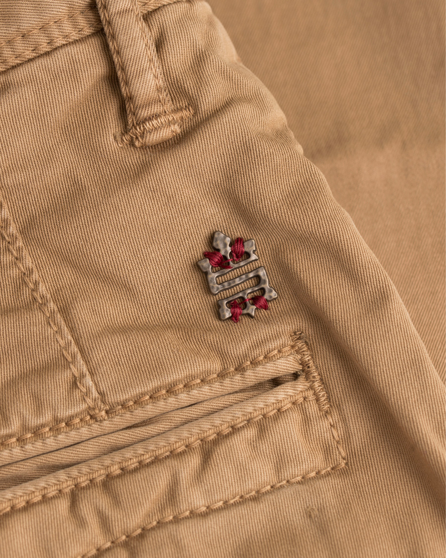 Homme | Pantalons | Incotex | Slim Fit Stretch Slacks Khaki
