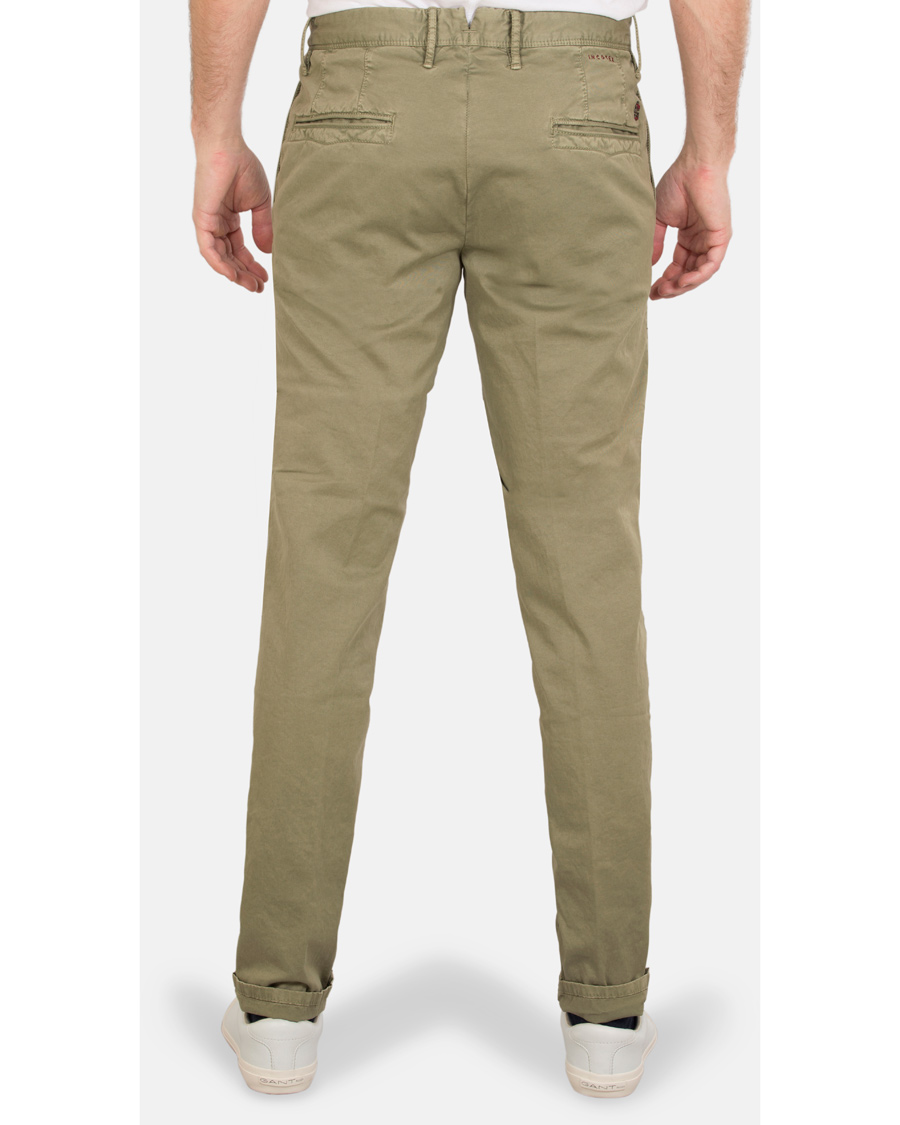 Homme | Pantalons | Incotex | Slim Fit Stretch Slacks Light Army