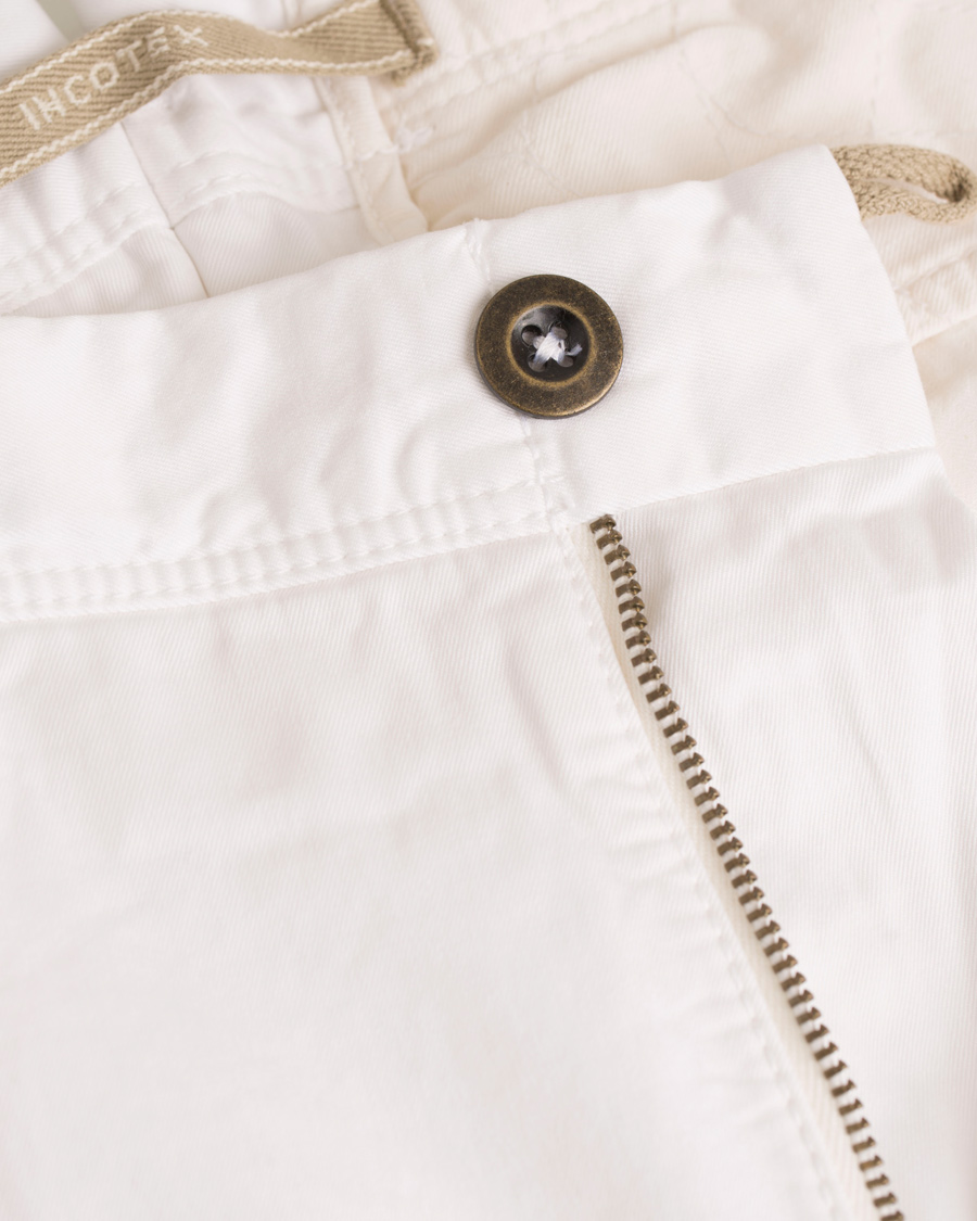 Homme | Pantalons | Incotex | Slim Fit Stretch Slacks White