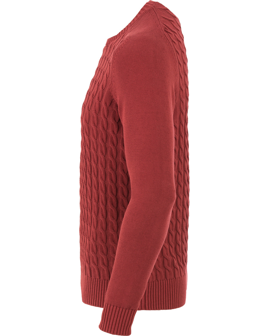 Homme | Pulls Et Tricots | Zanone | Cotton Cable Sweater Bordeaux Red