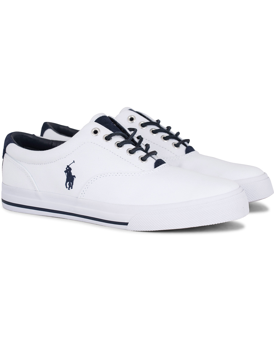 Homme | Polo Ralph Lauren Vaughn Canvas Sneaker Pure White | Polo Ralph Lauren | Vaughn Canvas Sneaker Pure White