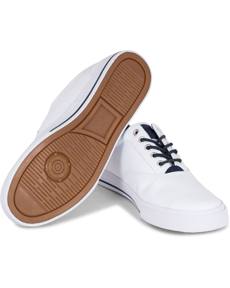 Homme | Polo Ralph Lauren Vaughn Canvas Sneaker Pure White | Polo Ralph Lauren | Vaughn Canvas Sneaker Pure White