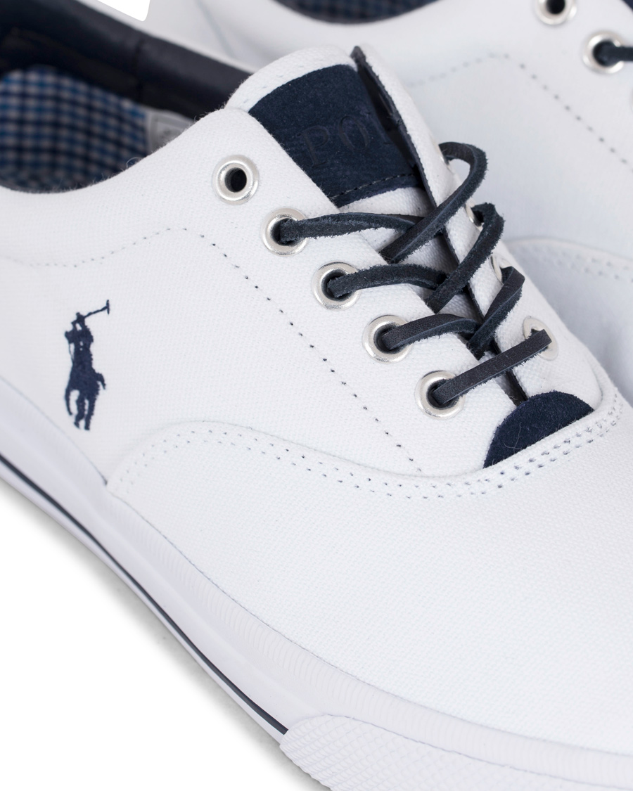 Homme | Polo Ralph Lauren Vaughn Canvas Sneaker Pure White | Polo Ralph Lauren | Vaughn Canvas Sneaker Pure White