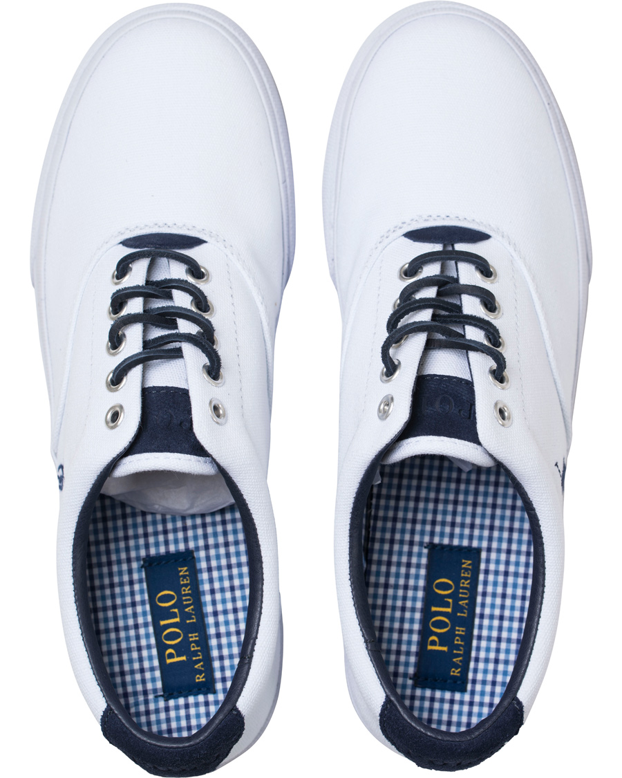 Homme | Polo Ralph Lauren Vaughn Canvas Sneaker Pure White | Polo Ralph Lauren | Vaughn Canvas Sneaker Pure White
