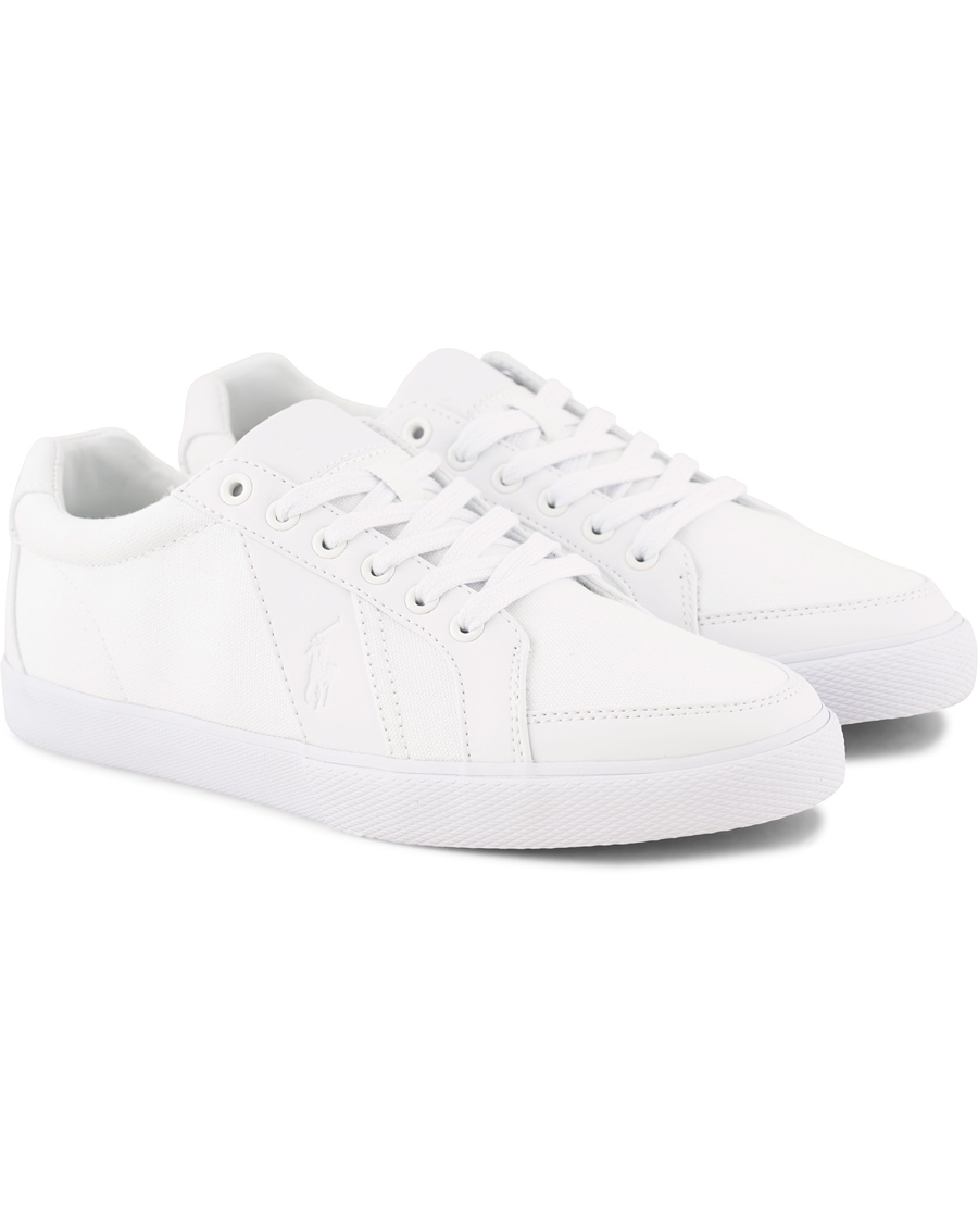 Homme | Polo Ralph Lauren Hugh Canvas Sneaker Pure White | Polo Ralph Lauren | Hugh Canvas Sneaker Pure White