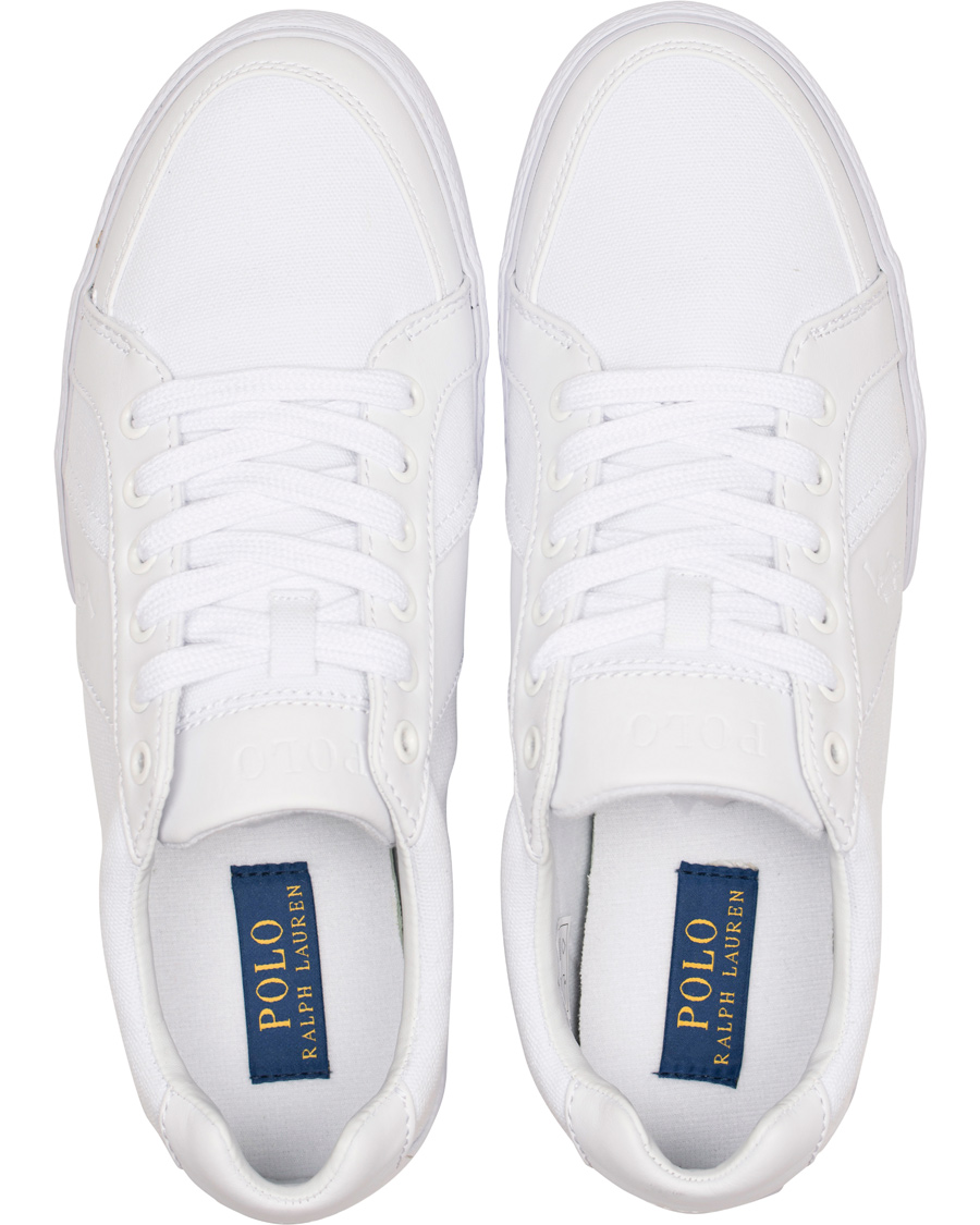 Homme | Polo Ralph Lauren Hugh Canvas Sneaker Pure White | Polo Ralph Lauren | Hugh Canvas Sneaker Pure White