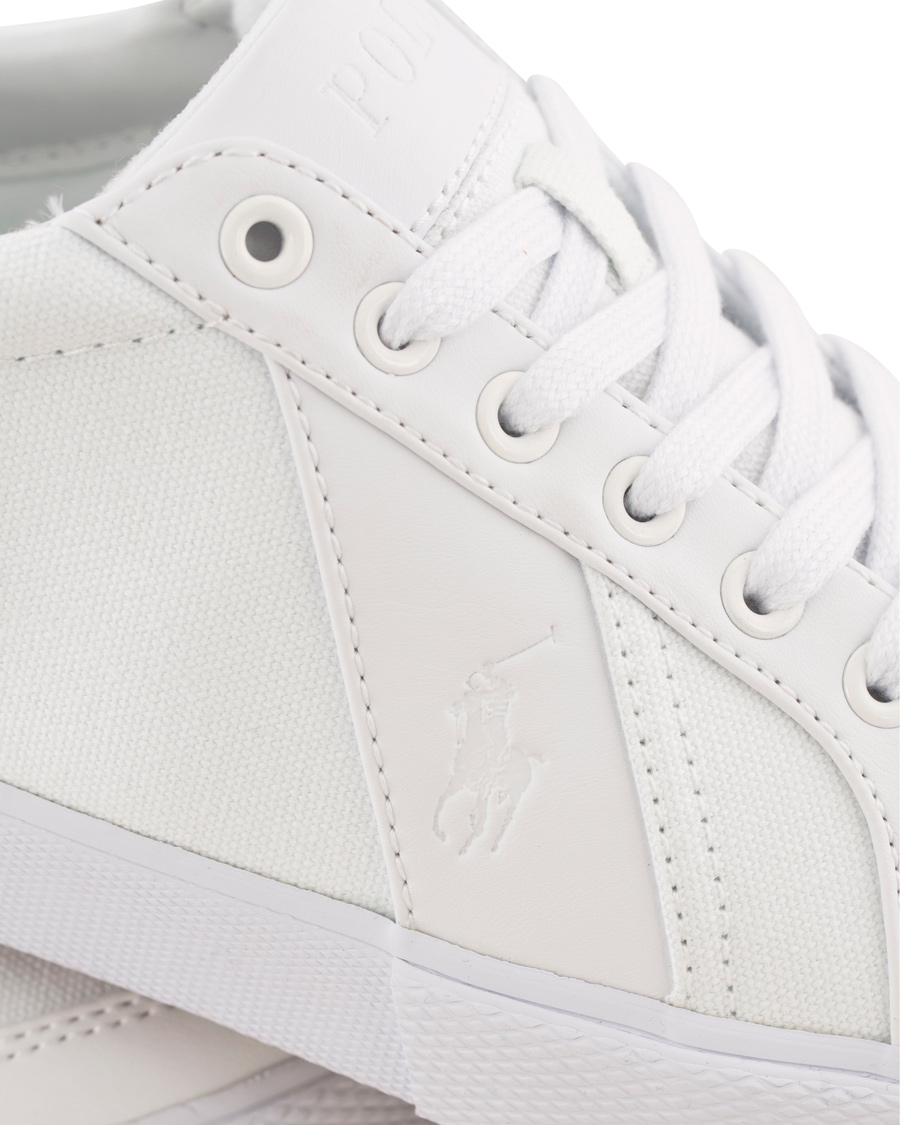 Homme | Polo Ralph Lauren Hugh Canvas Sneaker Pure White | Polo Ralph Lauren | Hugh Canvas Sneaker Pure White