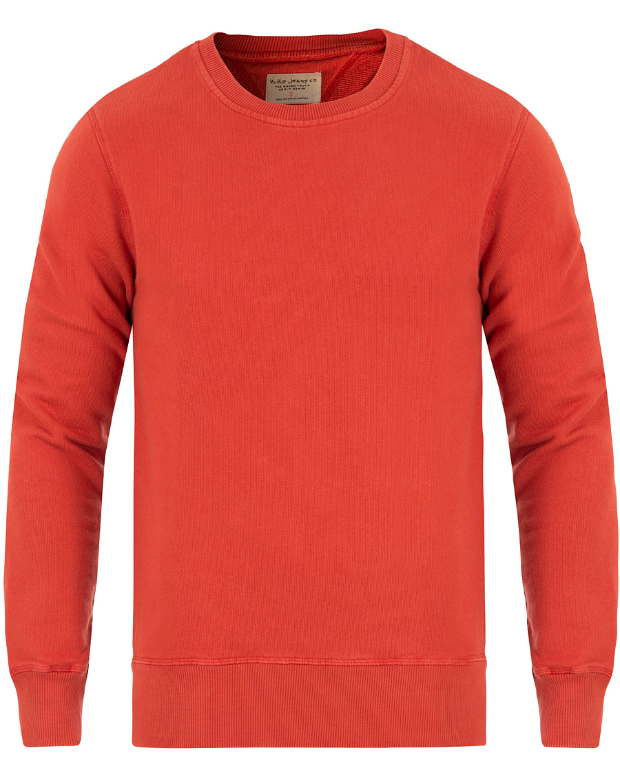 Homme | Pulls Et Tricots | Nudie Jeans | Sven Rugged Knitted Crew Neck Blood Red