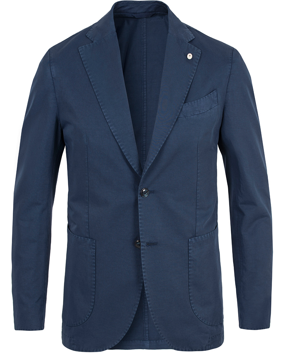 Homme | Blazers | L.B.M. 1911 | Jack Regular Cotton/Linen Blazer Blue