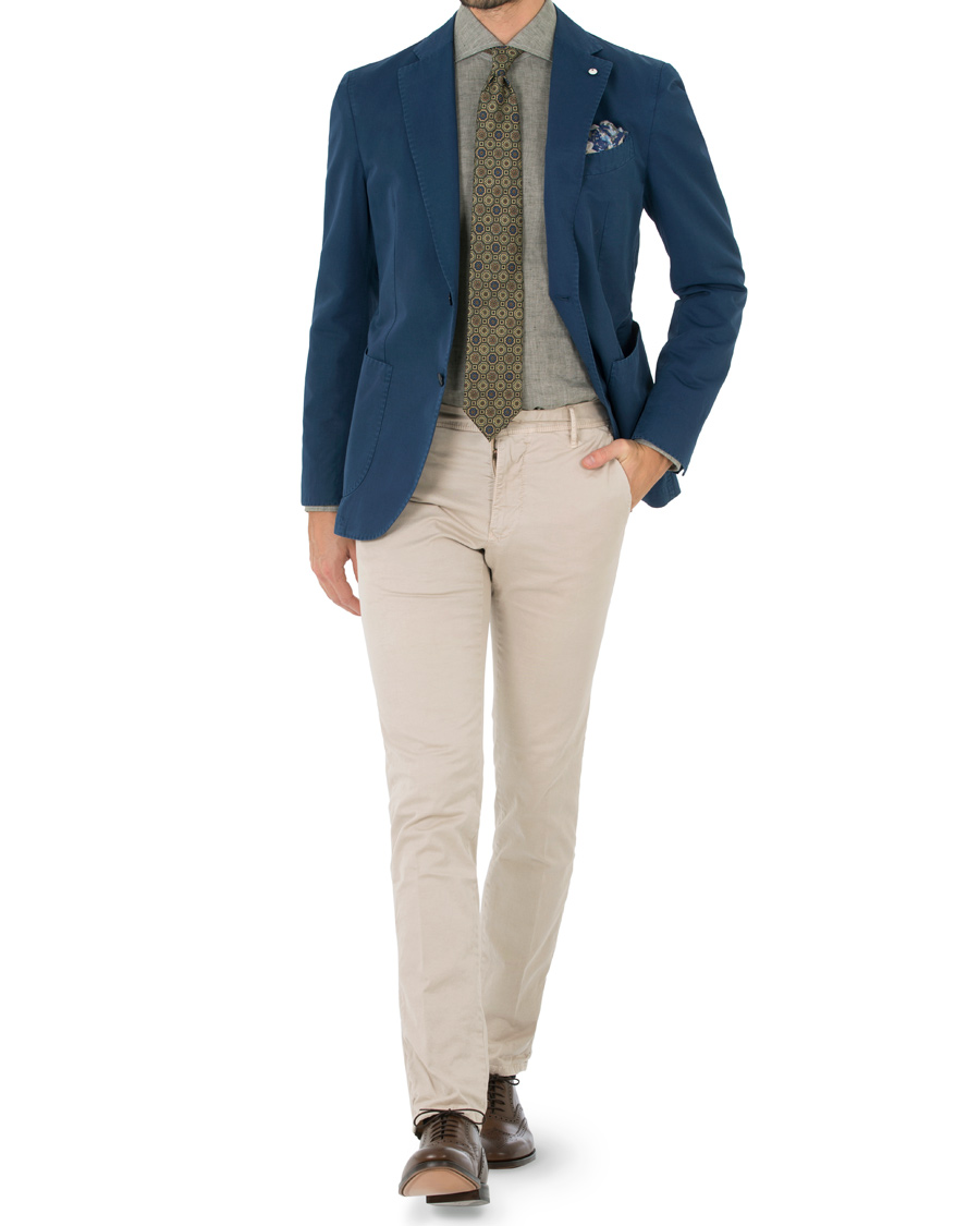 Homme | Blazers | L.B.M. 1911 | Jack Regular Cotton/Linen Blazer Blue