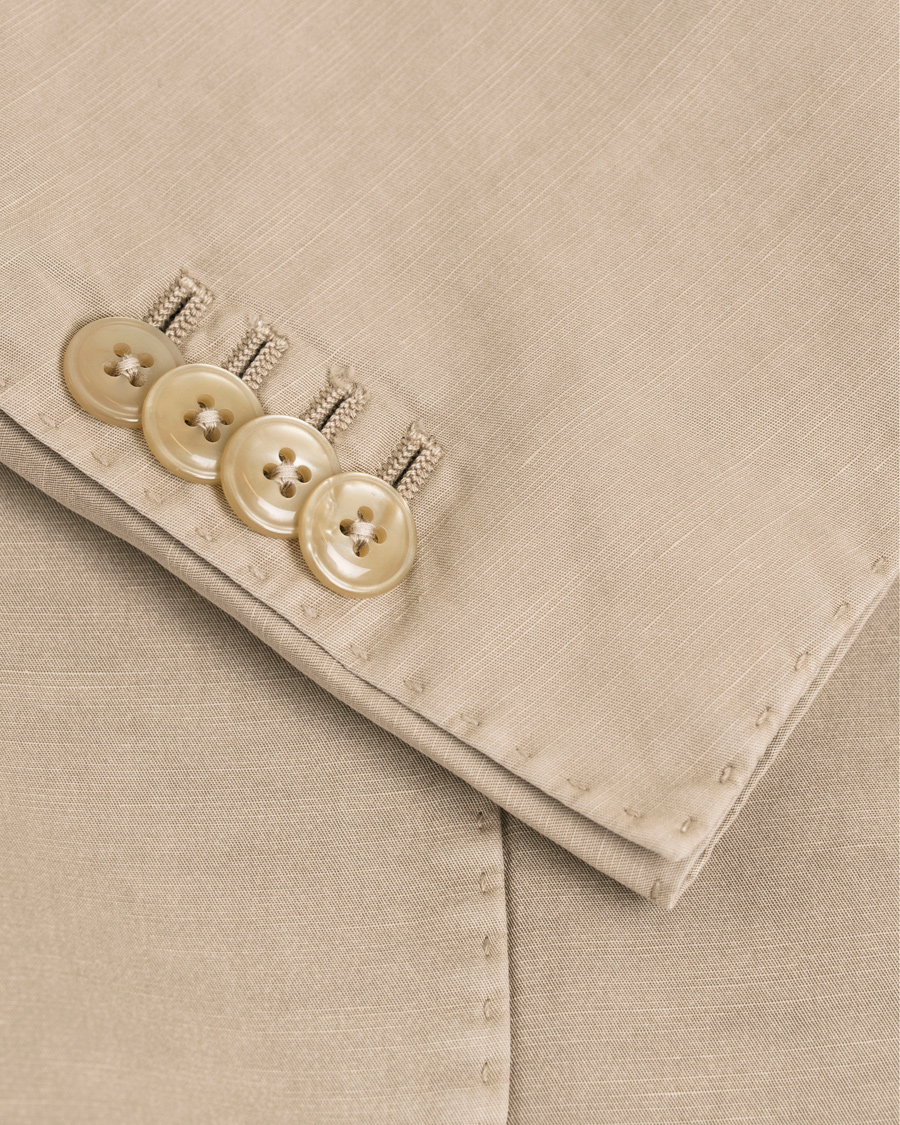 Heren | Blazers | L.B.M. 1911 | Jack Regular Cotton/Linen Blazer Light Khaki