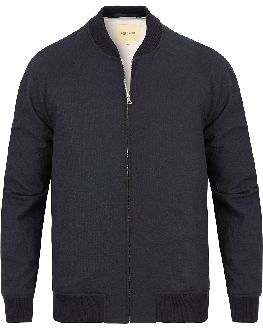Homme | Manteaux Et Vestes | De Bonne Facture | Jockey Plain Seersucker Jacket Navy