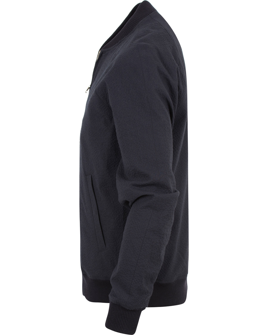 Homme | Manteaux Et Vestes | De Bonne Facture | Jockey Plain Seersucker Jacket Navy