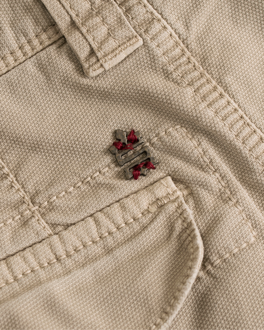 Homme | Pantalons | Incotex | Slim Fit Cargo Slacks Natural
