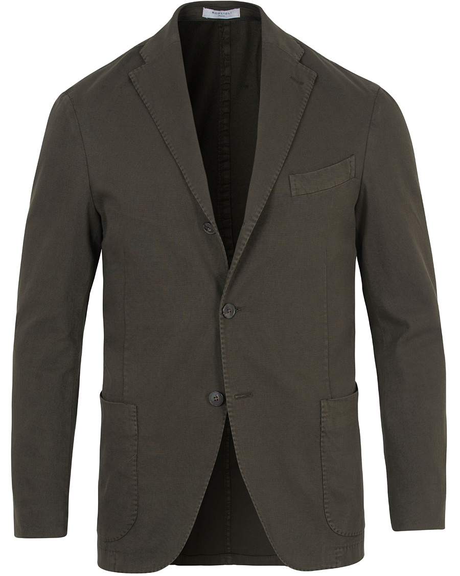 Homme | Blazers | Boglioli | K Jacket Stretch Cotton Blazer Dark Green