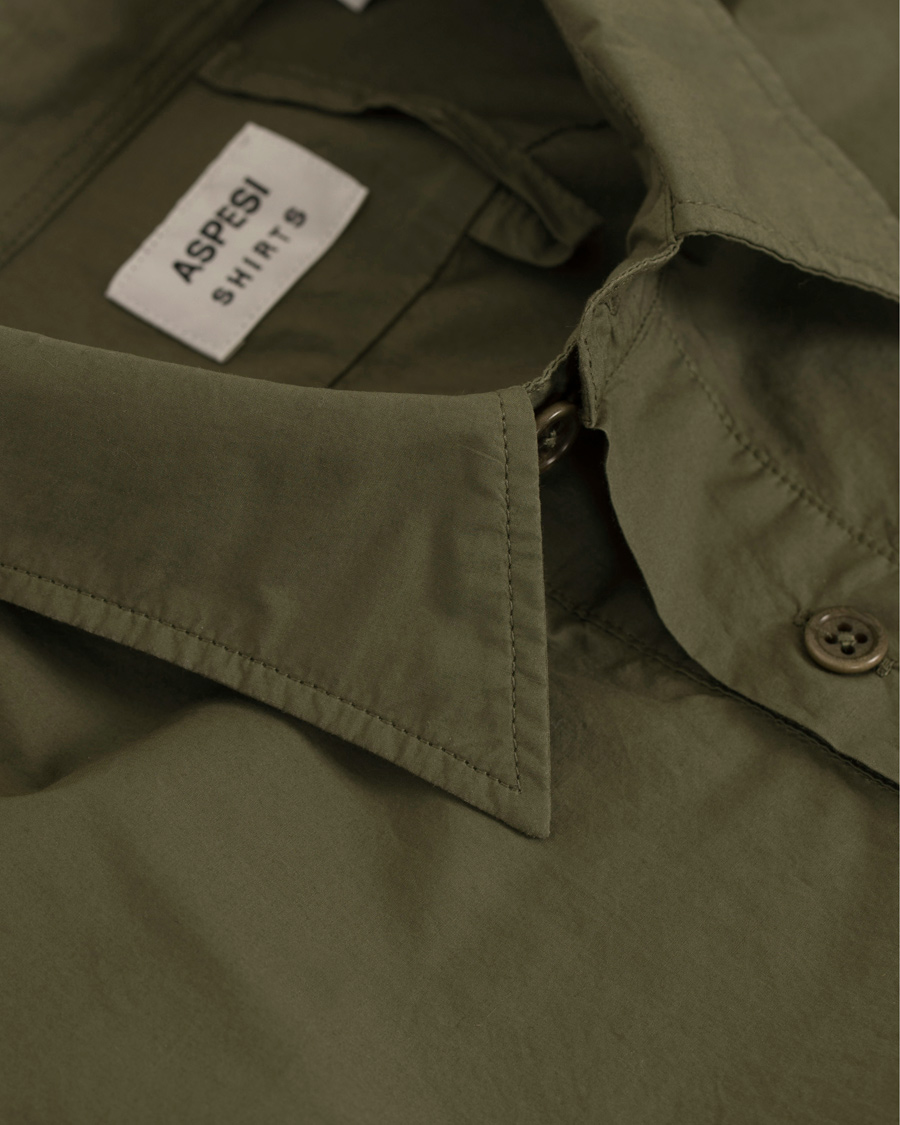 Homme | Chemises | Aspesi | Popover Pocket Shirt Army Green