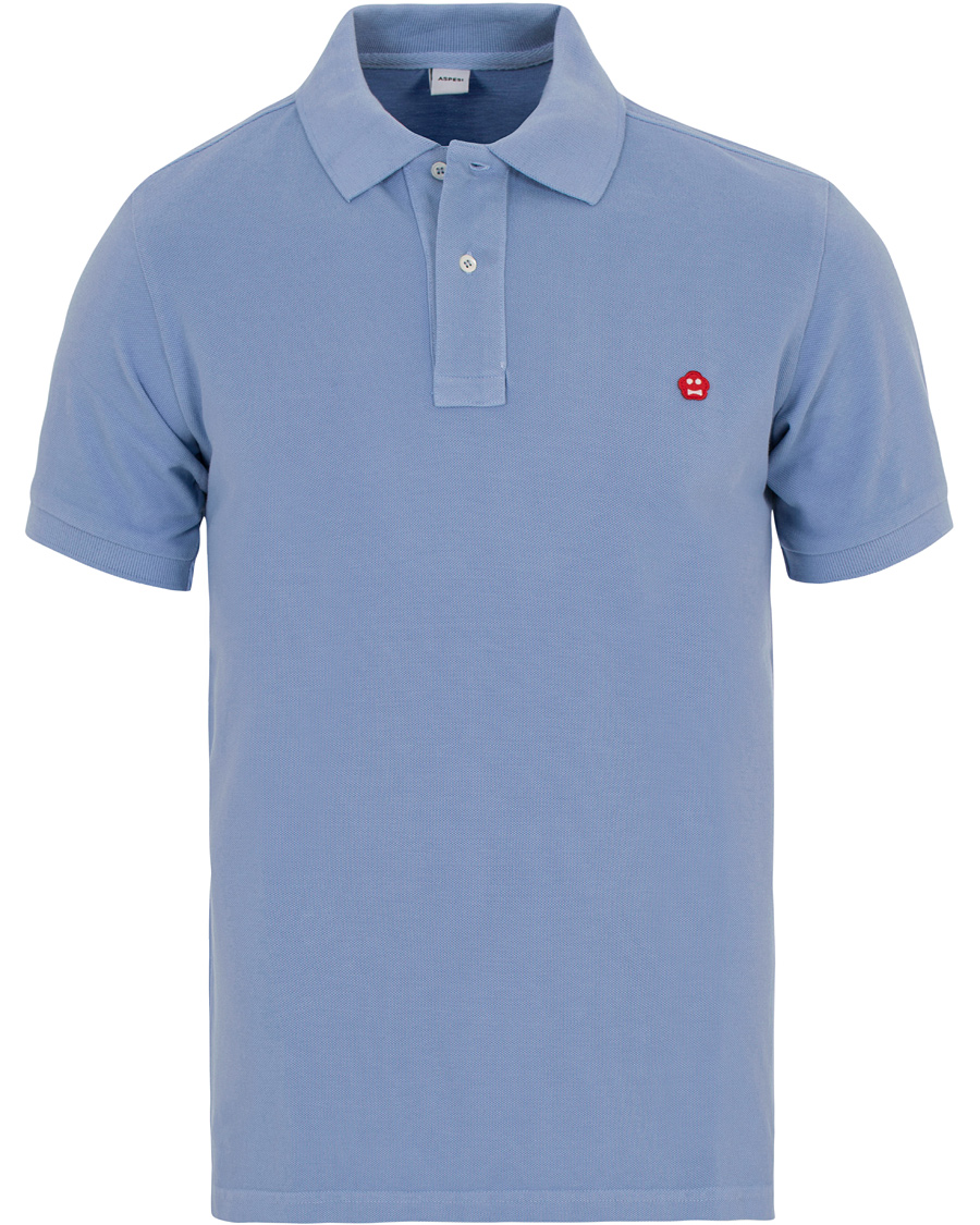 Homme | Polos | Aspesi | Logo Polo Light Blue