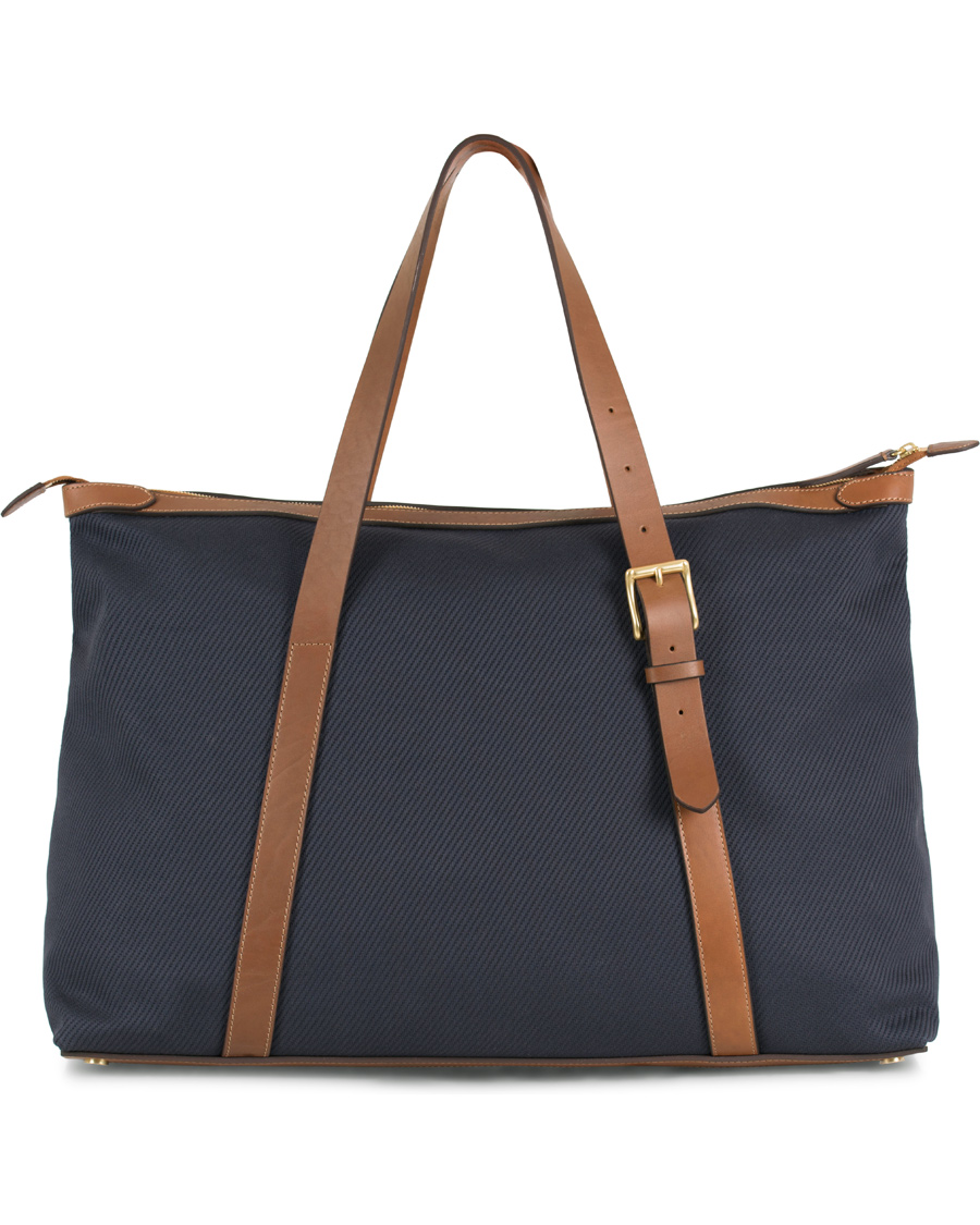 Homme | Mismo Holdall Canvas Weekendbag Deep Navy/Cuoio | Mismo | Holdall Canvas Weekendbag Deep Navy/Cuoio