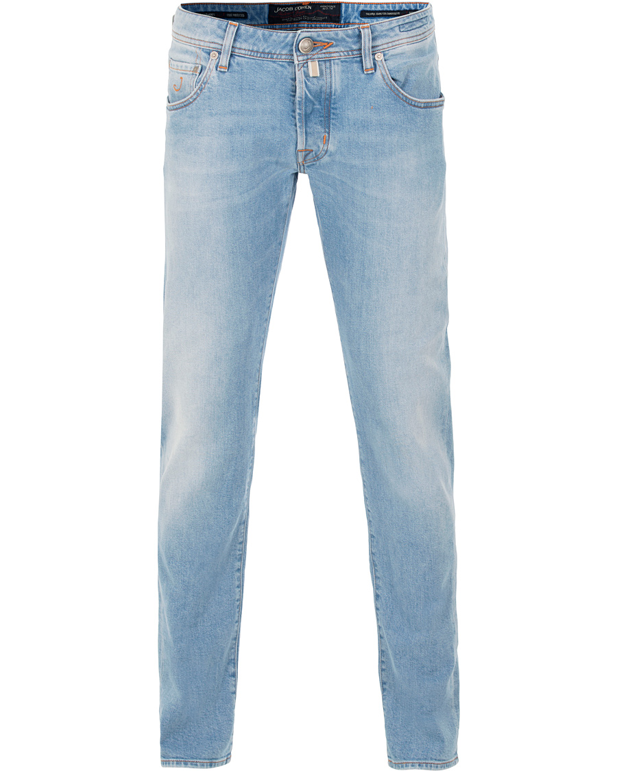 Homme | Jeans | Jacob Cohën | Jacob Cohen 622 Washed Slim Jeans Light Blue