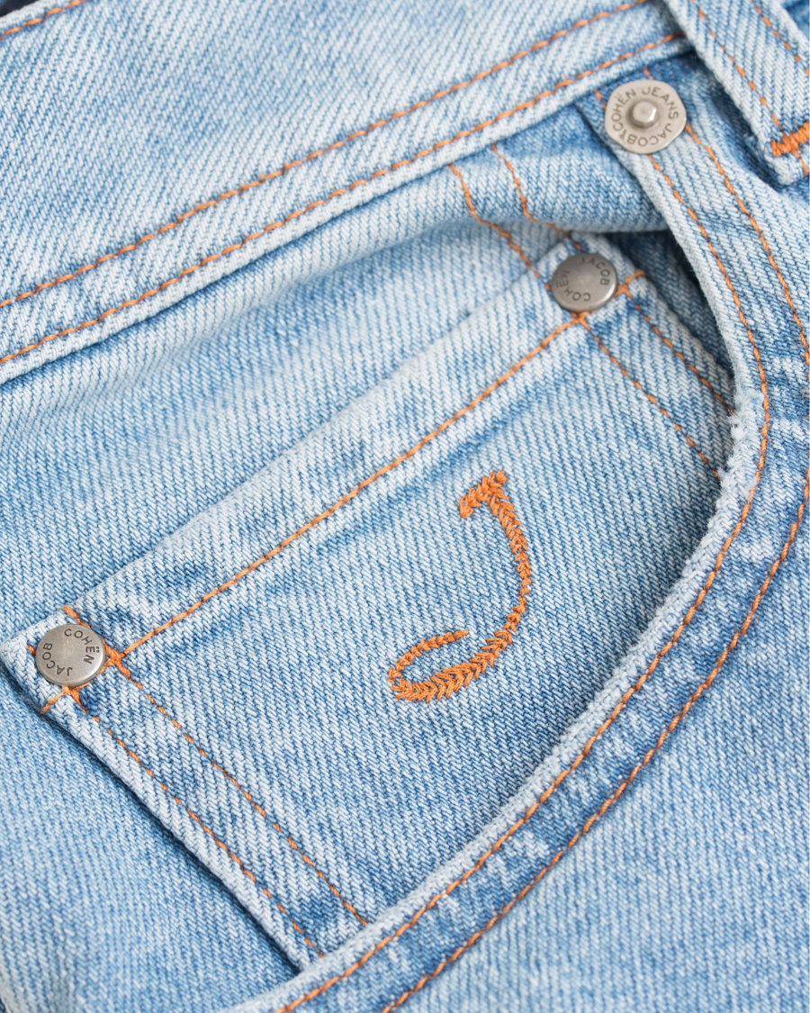 Homme | Jeans | Jacob Cohën | Jacob Cohen 622 Washed Slim Jeans Light Blue