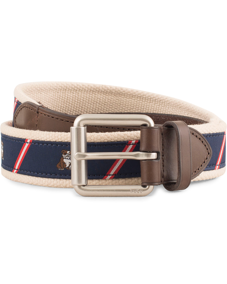 Heren | Polo Ralph Lauren Bulldog Print Belt Navy | Polo Ralph Lauren | Bulldog Print Belt Navy