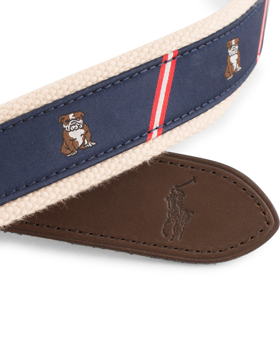 Heren | Polo Ralph Lauren Bulldog Print Belt Navy | Polo Ralph Lauren | Bulldog Print Belt Navy