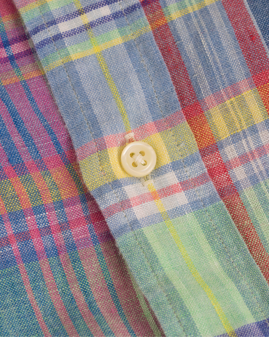 Heren | Overhemden | Polo Ralph Lauren | Slim Fit Linen Check Shirt Chroma Blue