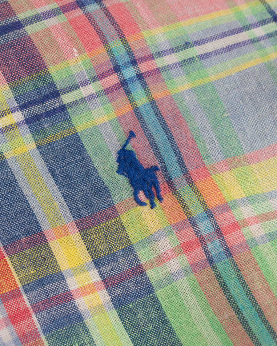 Heren | Overhemden | Polo Ralph Lauren | Slim Fit Linen Check Shirt Chroma Blue